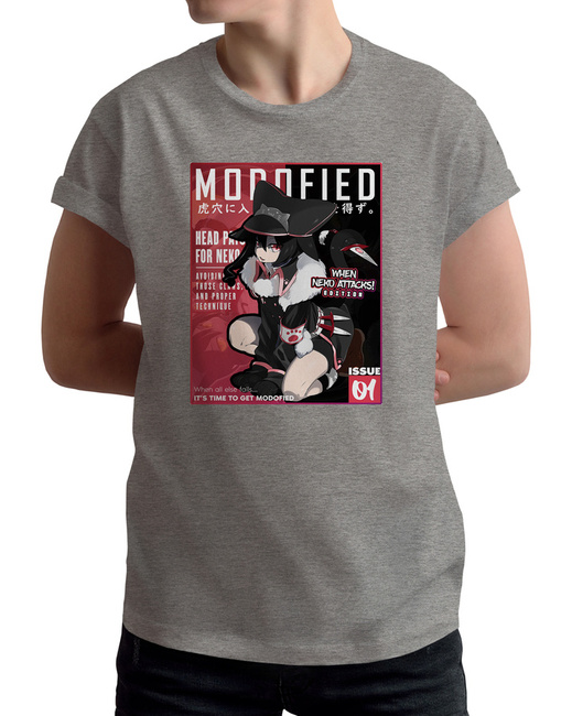 T-shirt męski ANIME koszulka KAWAII NEKO dla otaku