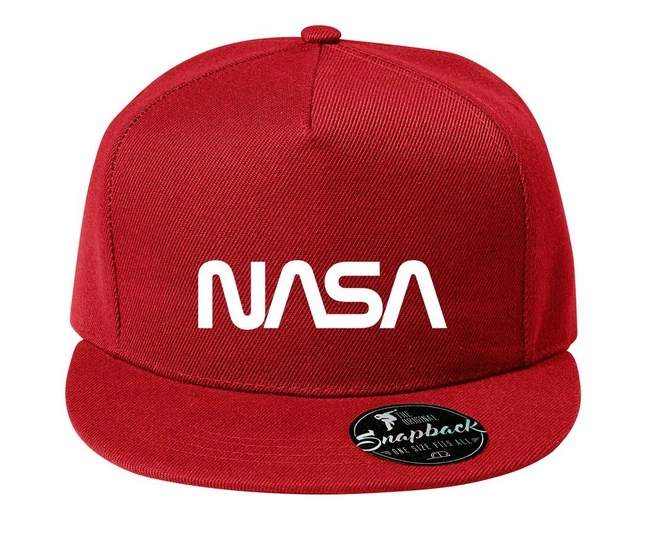 MODNA czapka z daszkiem 5P RAP - NASA kolor czerwony