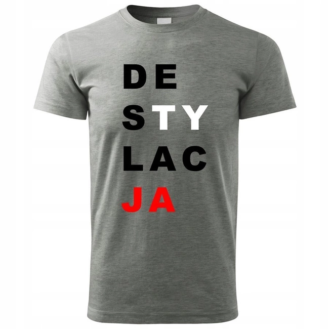 Koszulka męska DESTYLACJA w kolorze szarym