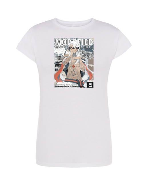 T-shirt damski biały ANIME manga HUSBANDO koszulka