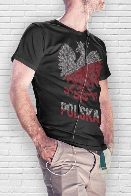 Koszulka męska ORZEŁ Z HYMNEM POLSKI