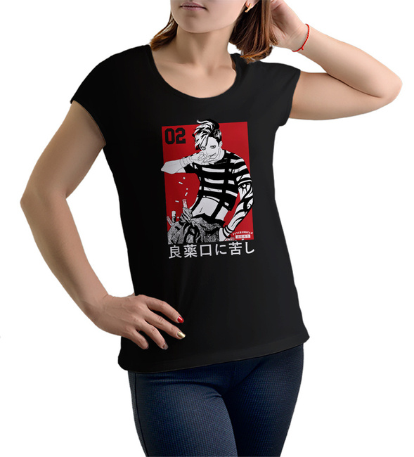 Koszulka damska czarna ANIME manga PSYCHO t-shirt
