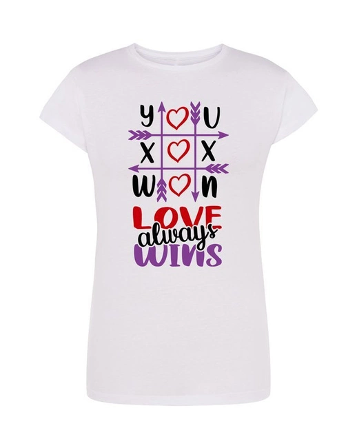 Koszulka dla niej Love Always Wins, prezent Walentynki