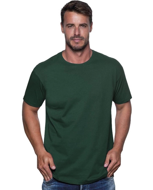 T-shirt męski JHK Regular Hit kolor butelkowa zieleń