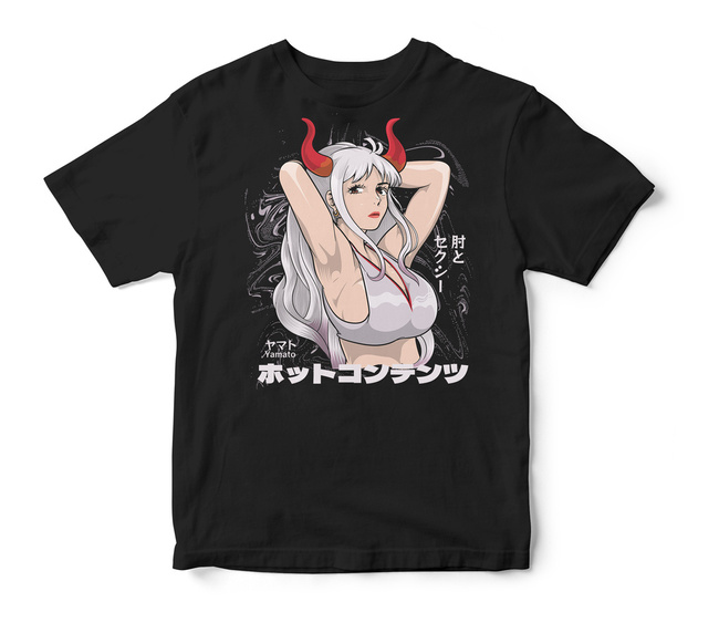 Koszulka t-shirt anime One Piece Yamato w kolorze czarnym