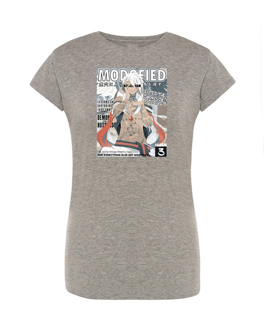 T-shirt damski szary ANIME manga HUSBANDO koszulka