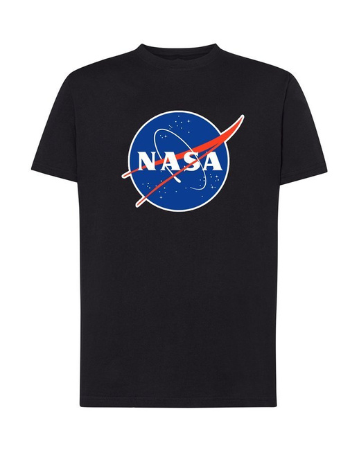 Kultowa koszulka męska z logo NASA w kolorze czarnym