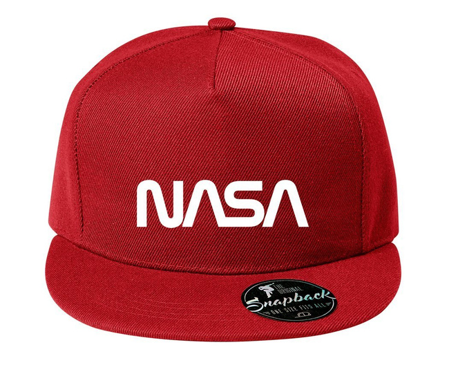 MODNA czapka z daszkiem 5P RAP - NASA kolor czerwony