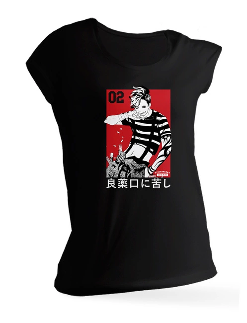 Koszulka damska czarna ANIME manga PSYCHO t-shirt