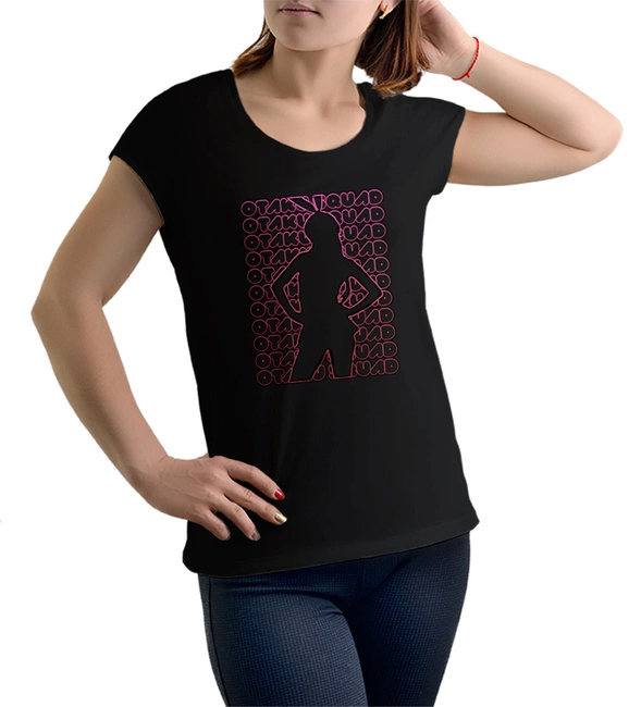 Koszulka damska czarna ANIME manga OTAKU SQUAD t-shirt