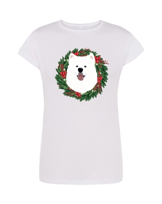 Koszulka Świąteczna pies SAMOYED W STROIKU