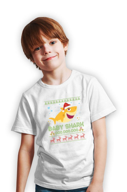 Koszulka świąteczna dziecięca BABY SHARK DU DU