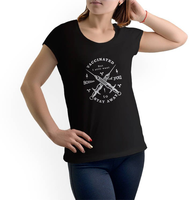Koszulka damska VACCINATED t-shirt szczepionka