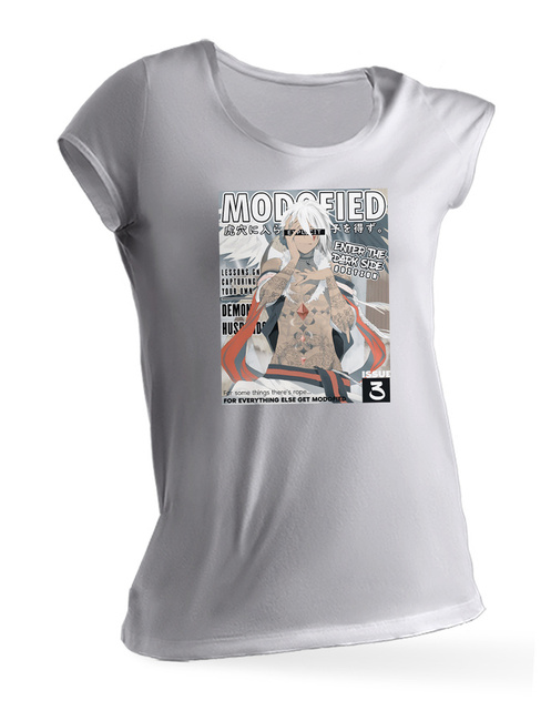 T-shirt damski biały ANIME manga HUSBANDO koszulka
