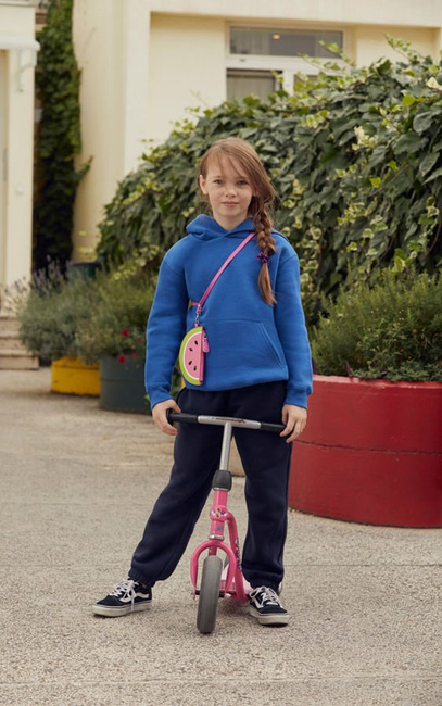 Bluza dziecięca Premium Hooded szara Fruit of the Loom