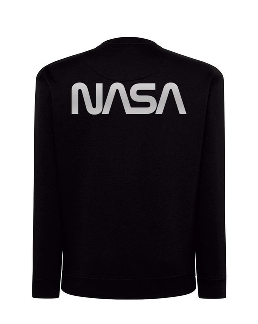Bluza NASA, klasyczna Z ODBLASKIEM unisex czarna