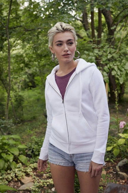 Bluza damska rozpinana Hooded Premium w kolorze ciemnogranatowym Fruit of the Loom