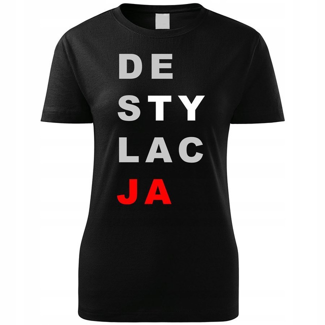 Koszulka damska DESTYLACJA w kolorze czarnym