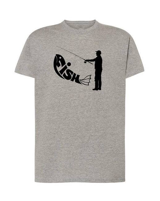 Koszulka męska FISH t-shirt RYBA WĘDKARZ