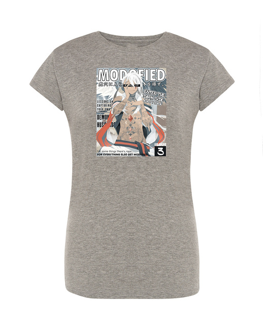 T-shirt damski szary ANIME manga HUSBANDO koszulka