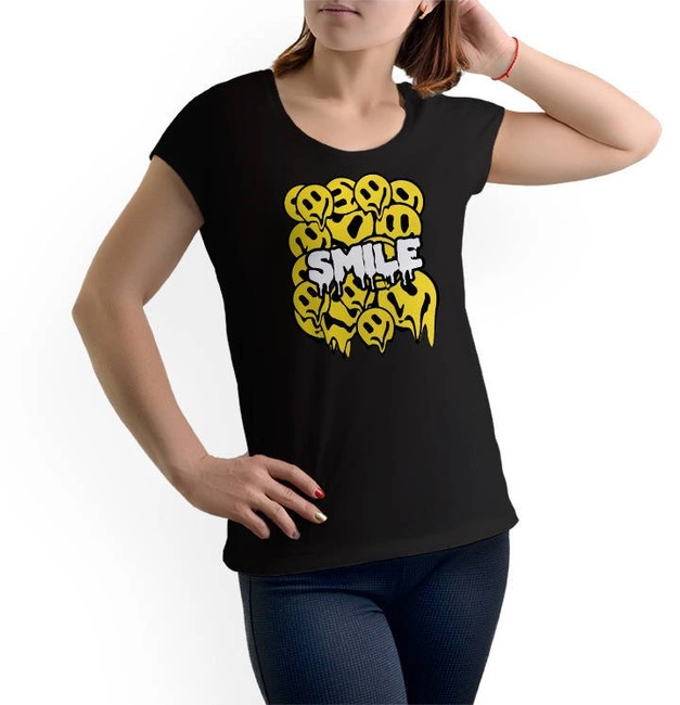 Koszulka damska SMILE t-shirt z nadrukiem
