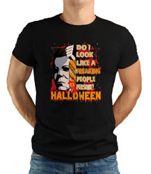Koszulka Halloween dla introwertyków Michael Myers czarna