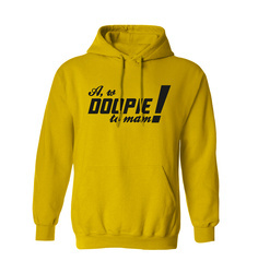 Bluza z kapturem W doopie to mam! żółta