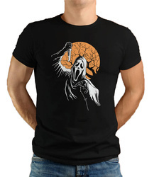 Koszulka Halloween Ghostface duch Krzyk maska czarny