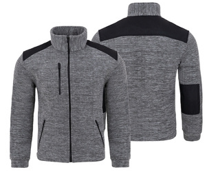 Gruby polar ze wzmocnieniami szary melanż/czarny FLRA 340