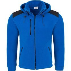 Ciepły i gruby polar z kapturem FLRA 340 niebieski