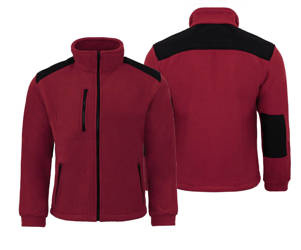 Gruby polar ze wzmocnieniami burgundowy/czarny FLRA 340