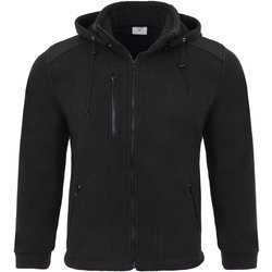 Ciepły i gruby polar z kapturem FLRA 340 czarny