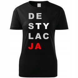 Koszulka damska DESTYLACJA w kolorze czarnym