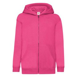 Różowa bluza dziecięca zapinana Classic Hooded Fruit of the Loom