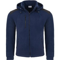 Ciepły i gruby polar z kapturem FLRA 340 granatowy