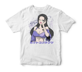 Koszulka męska biała anime One Piece Nico Robin 