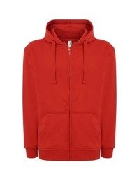 Bluza męska rozpinana z kapturem czerwona JHK