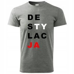 Koszulka męska DESTYLACJA w kolorze szarym