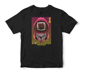 Koszulka męska inspiracja Squid Game Venom kwadrat czarna