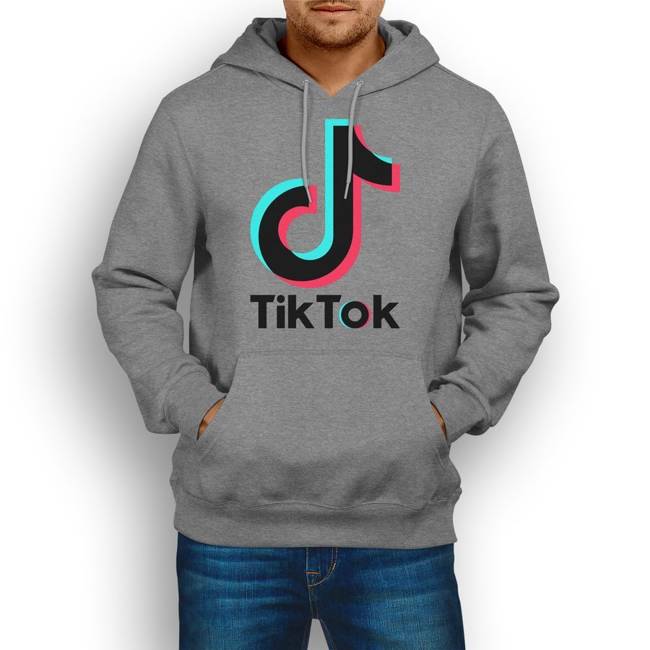 Bluza dresowa z nadrukiem TikTok męska