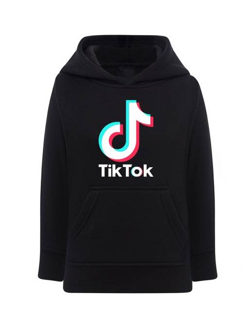 Bluza dziecięca z kapturem Tik Tok - duża kieszeń