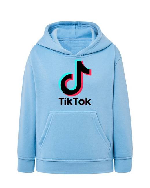 Bluza dziecięca z kapturem Tik Tok - duża kieszeń