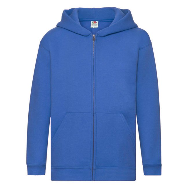 Bluza dziecięca zapinana Premium Hooded niebieska Fruit of the Loom