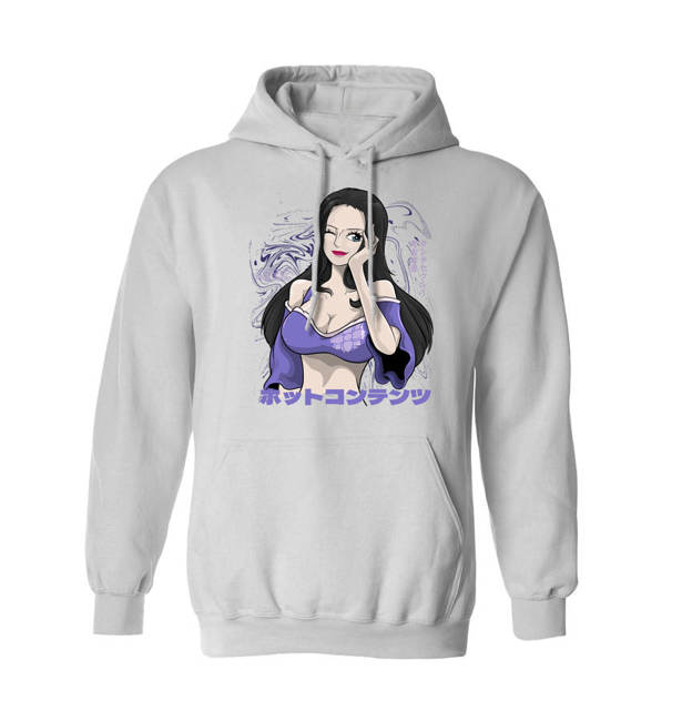 Bluza męska Nico Robin ONE PIECE z kapturem biała