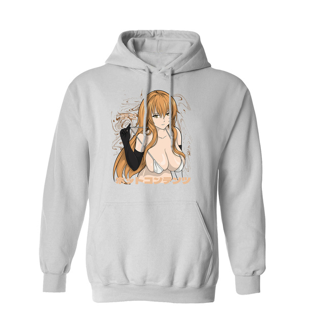 Bluza męska z kapturem Kouko Kaga Golden Time w kolorze białym