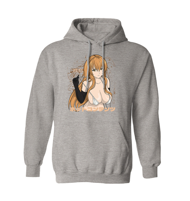 Bluza męska z kapturem Kouko Kaga Golden Time w kolorze szary melanż