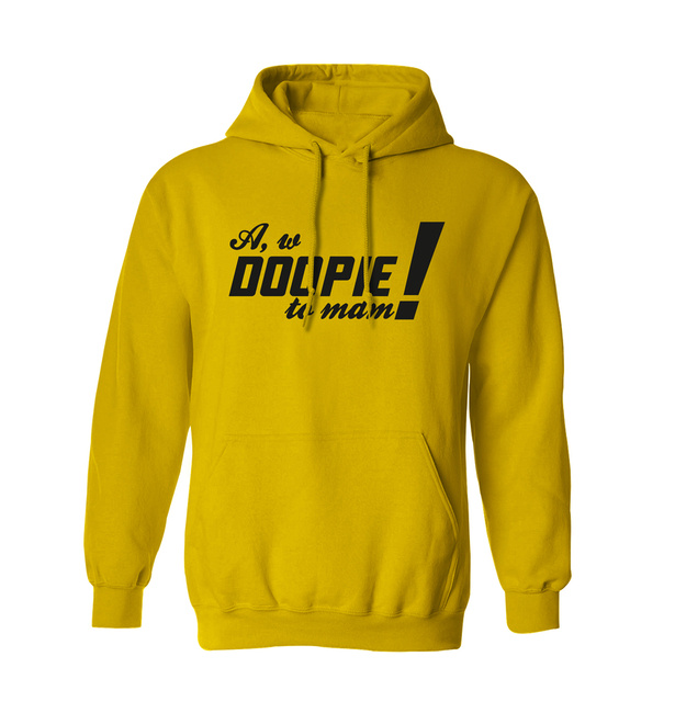 Bluza z kapturem W doopie to mam! żółta