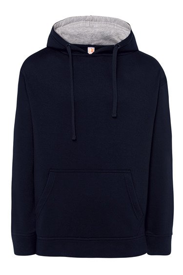 Bluza z kontrastowym kapturem Ocean Hooded Contrast Kangaroo granatowo-szara