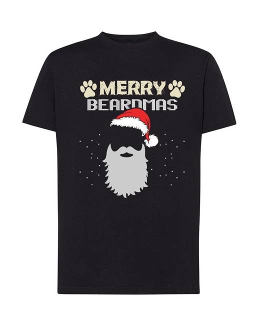 Koszulka Świąteczna dla brodacza MERRY BEARDMAS