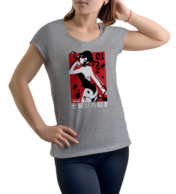 Koszulka damska szara ANIME manga SHOUJO t-shirt